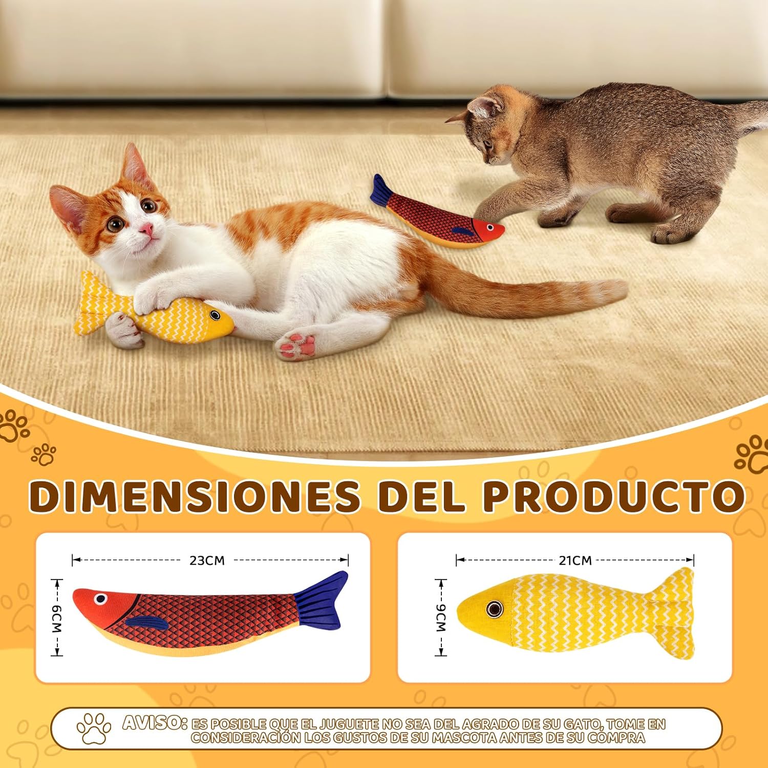 Juguetes para Gatos con Catnip – Pack de Peces