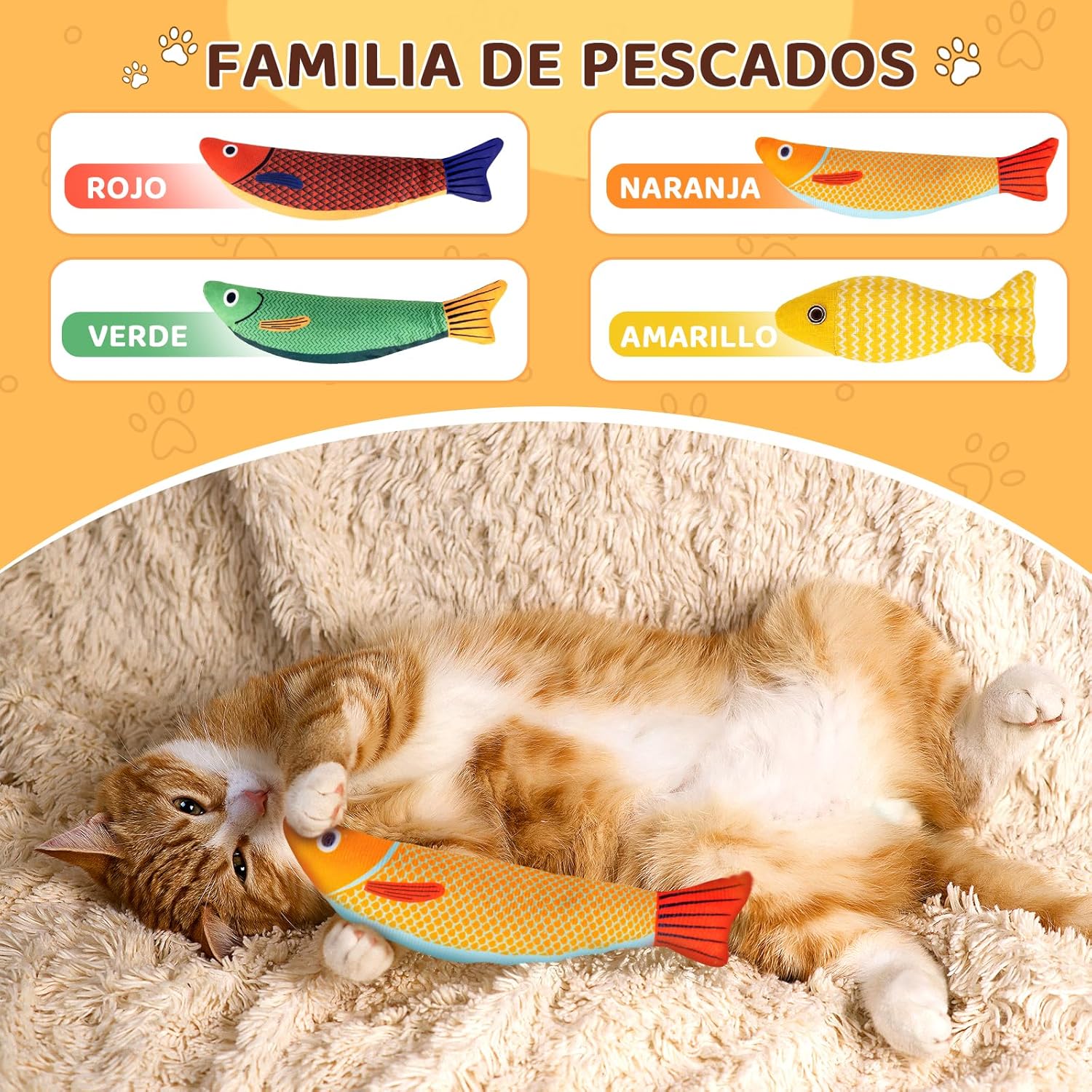 Juguetes para Gatos con Catnip – Pack de Peces
