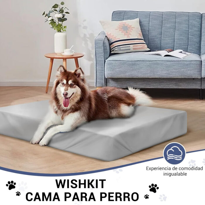 Cama para perro mediano con resortes y lavable