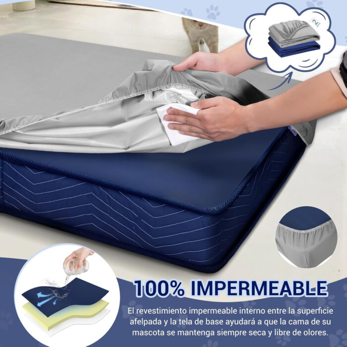 Cama para perro mediano con resortes y lavable