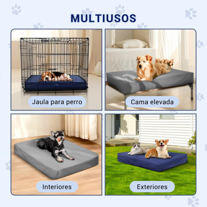 Cama para perro mediano con resortes y lavable