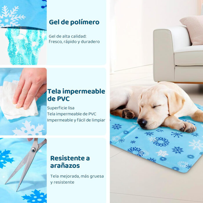 Tapete refrescante para perro – 50x65 cm, ideal verano
