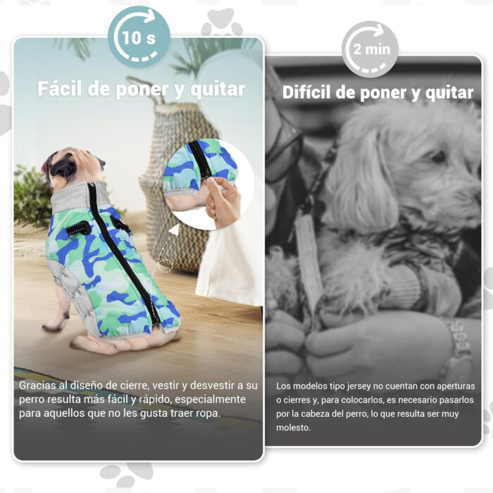 cortaviento para perro