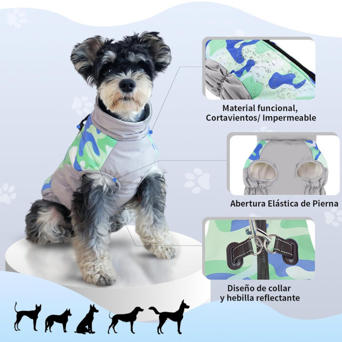 cortaviento para perro