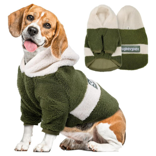 Sudadera térmica para perro con agujero para correa