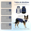 Chaleco impermeable wishkit para perro mediano/grande