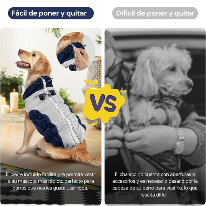 Chaleco impermeable wishkit para perro mediano/grande