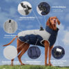 Chaleco impermeable wishkit para perro mediano/grande