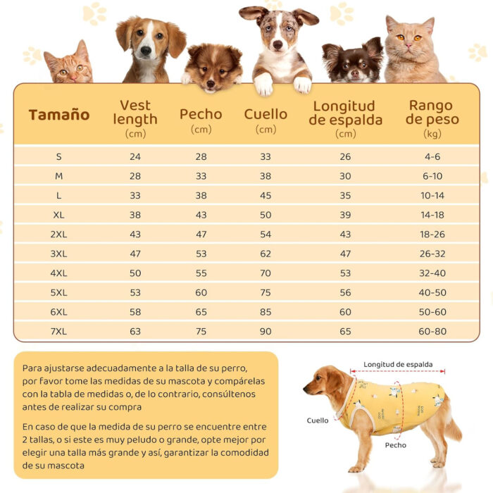 Chaleco estampado para perro 5XL – Fresco y cómodo