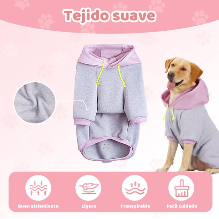 Suéter con capucha para perro 5XL – Cálido y cómodo