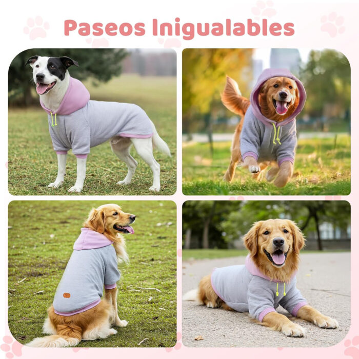 Suéter con capucha para perro 5XL – Cálido y cómodo