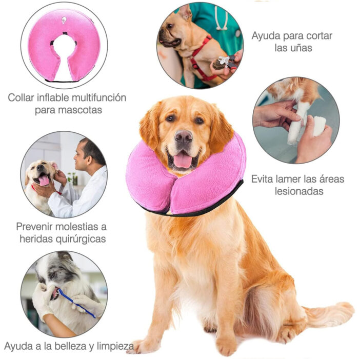 Collar Inflable Isabelino para Mascotas Post‑Cirugía