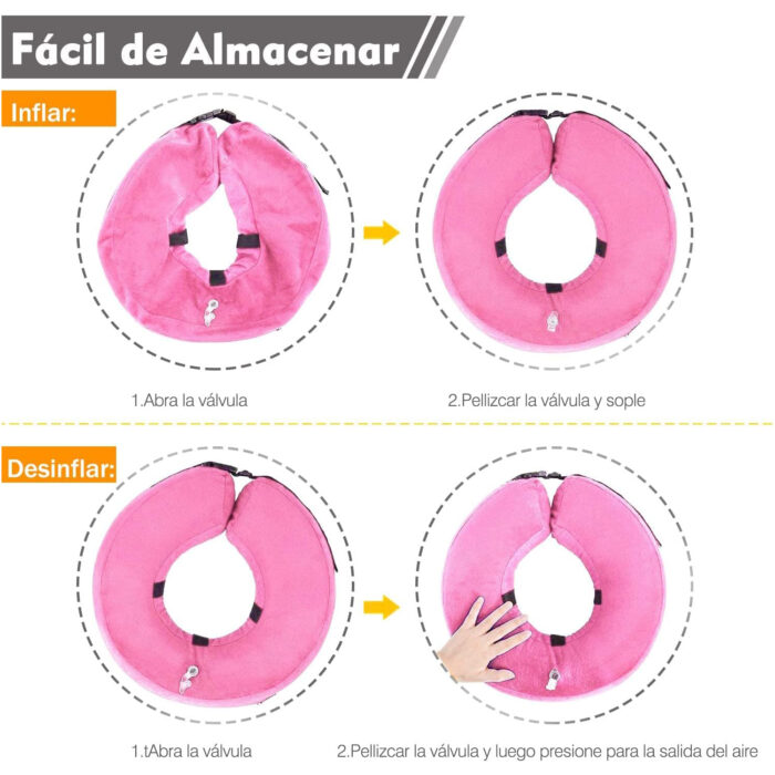Collar Inflable Isabelino para Mascotas Post‑Cirugía