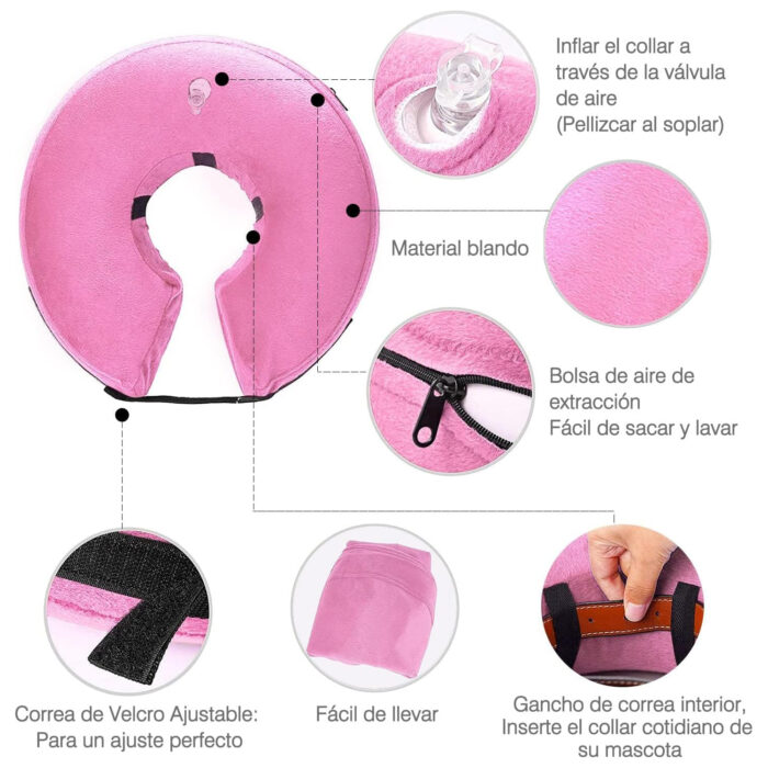 Collar Inflable Isabelino para Mascotas Post‑Cirugía