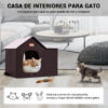 Casa‑cama plegable para gato impermeable y aislante