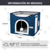 Casa‑Cama Plegable para Gatos con Rascador y Pelota