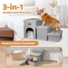 Escalera plegable para perro con respaldo y almacenaje