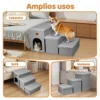 Escalera plegable para perro con respaldo y almacenaje