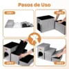 Escalera plegable para perro con respaldo y almacenaje