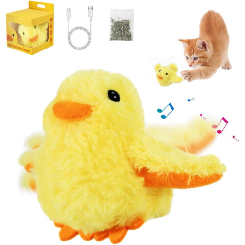 Juguete pato interactivo recargable USB para gato
