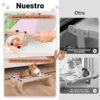 Hamaca colgante para gato con soporte de madera