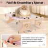 Hamaca colgante para gato con soporte de madera