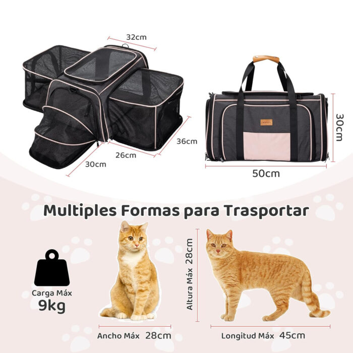 Transportadora Expandible para Perro y Gato 9 kg